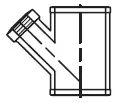 2" x 2" - Cast Iron No-Hub Tap Wye
