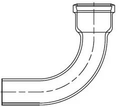 10" - Cast Iron Service Weight Short Sweep 1/4 Bend