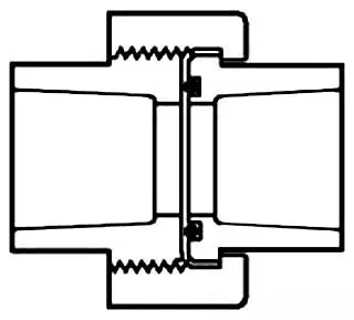 1-1/2" - CPVC Schedule 80 SXS Union