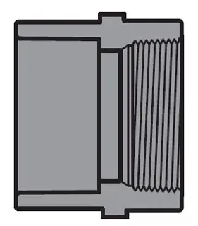 1/2" - CPVC Schedule 80 SXF Female Adapter