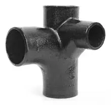 4" x 4" x 4" x 2" - Cast Iron No-Hub LH Estabrook