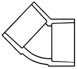 3/4" - PVC Schedule 80 SXS 45-Elbow