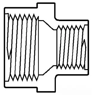 1-1/2" x 1" - PVC Schedule 80 IPS Coupling
