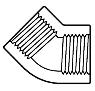 1" - PVC Schedule 80 IPS 45-Elbow
