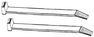 11" White Plastic Cable Ties 100ea Bag