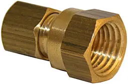 1/2" x 3/8" - Brass ODXF Compression Female Adapter