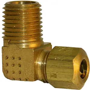 3/16" x 1/8" - Brass ODXM Compression Male 90-Elbow